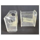 Pair of acrylic lucite magazine racks