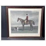 Framed hand colored engraving