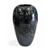 Hand-blown glass dark amethyst vase