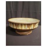 Signed mid century modern pottery center bowl