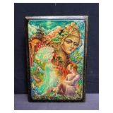 Vintage signed handpainted lacquer boxes