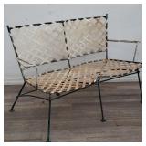Vintage iron patio bench