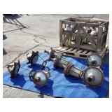 Pallet of outdoor metal (heavy) light fixtures