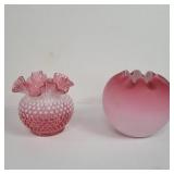 Pair of Vintage glass  vases. box lot