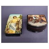 Pair of vintage signed and hand painted Russian