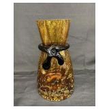 Vintage Makora Krosno Polish art glass vase