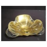 Morano style glass ashtray