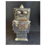 Metallic ceramic robot figurine