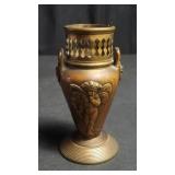 Vintage bronze cherub figural vase