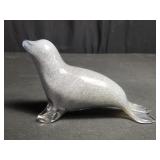 Glass seal figurine desk ornament
