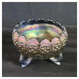 Carnival  footed glass bowl