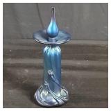 Art nouveau style handblown glass cologne bottle