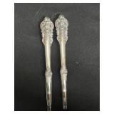 Sterling silver vintage makeup brushes 5"