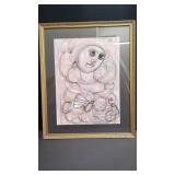 Signed pastel painting with coa