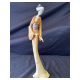 Vintage Asian ceramic geisha figurine