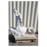 Large horse stone statue