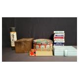 Box of vintage board games