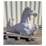 Large horse stone statue