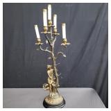 Vintage brass figural table lamp