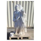Large four nude women stone statue
