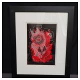 Signed mixed media painting