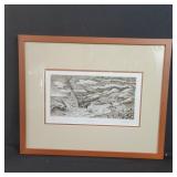 Pencil signed and numbered lithograph . under