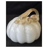 Hand blown art glass pumpkin