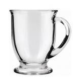 Anchor Hocking Cafï¿½ Glass Coffee Mugs, 16 oz, S