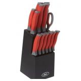 Oster 14 piece knife set - Red