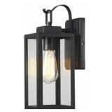 Two- matte black wall lanterns