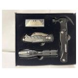 Tools bundle gift box of pocket knife , flash