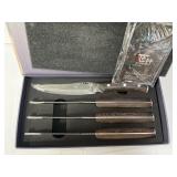 Syokami Japanese steak knives set  with wooden