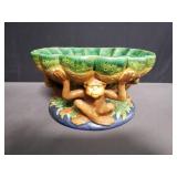 Ceramic monkey pottery bowl