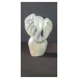 Signed stone Elephant sculpture