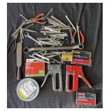 Group of wrenches & other tools in box