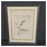 Pencil signed etching