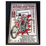 Framed 2011 Hells Angels "Poker Run" poster