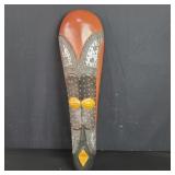 Handcarved wood wall mask