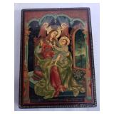 Signed hand painted Russian laquer box