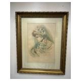 Signed Charles Allan Gilbert watercolor on rag