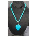 Sterling silver (925) & turquoise necklace