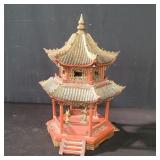 Vintage Asian carved wood pagoda