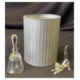 Pair of Swarovski crystal bell & cat figurines