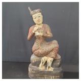 Vintage Burmese carved wood figure