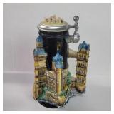 King German handpainted beer stein. Romantic
