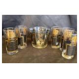 Vintage MCM ice bucket & cocktail glasses