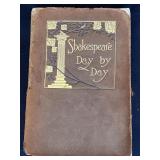 Antique Shakespeare Day By Day leather book