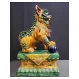 2 piece vintage Asian ceramic foo dog