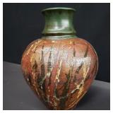 Signed stoneware vase