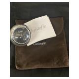 Christofle silver boulle desk clock